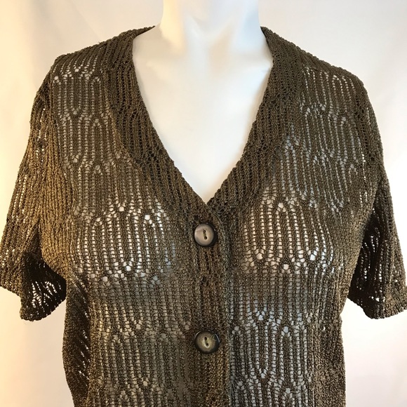 Knitted Brown Cover Blouse - Picture 2 of 4